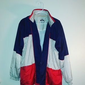Windbreaker red white and blue